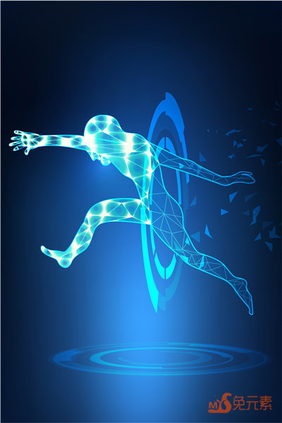 蓝色高科技感商务星空广告海报（3500x5252）